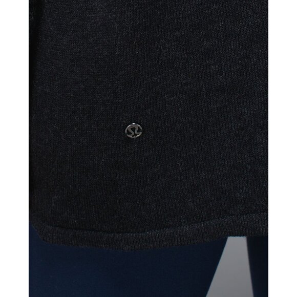 LULULEMON Twist & Wrap Sweater Heathered Black sz L Women's - Picture 7 of 10